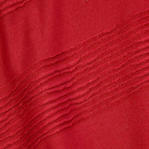 LuLaRoe Carly XS Red Pintuck Stripe Textured High Low A-Line Swing Dress Holiday - Picture 2 of 9
